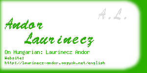 andor laurinecz business card